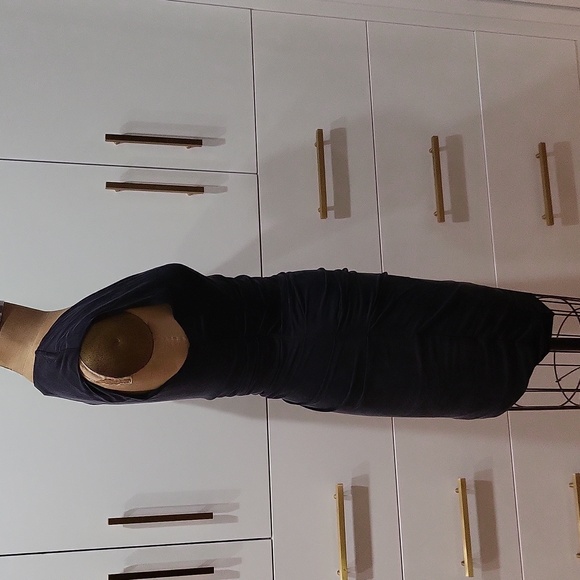 Helmut Lang Silk Sleevless Little Black Dress Size Medium - Picture 4 of 7